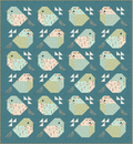 Mockup of Sparrows & Little Ones Throw Size Quilt Kit