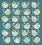 Mockup of Sparrows & Little Ones Throw Size Quilt Kit