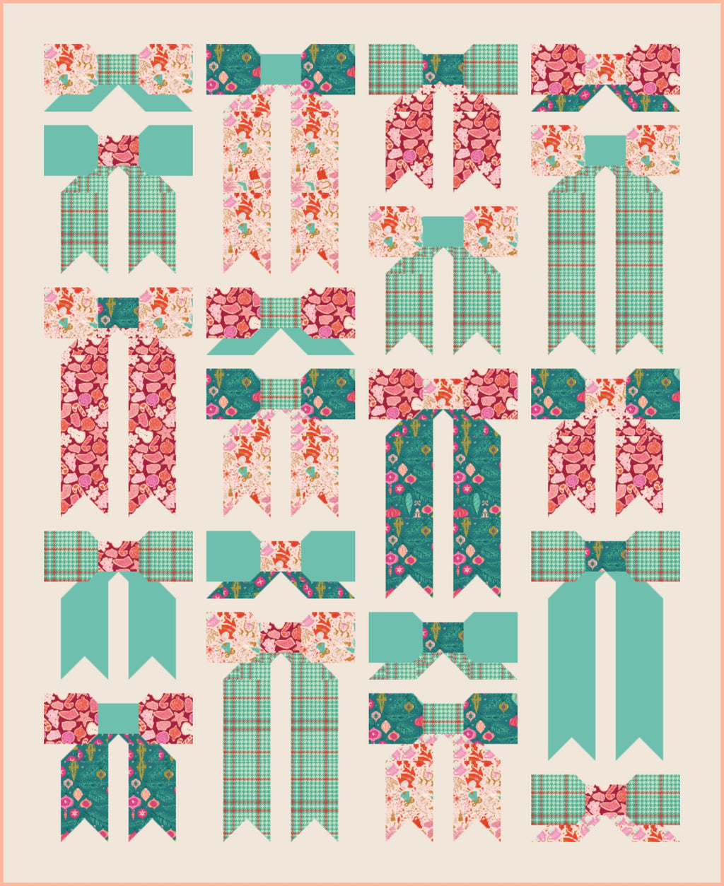 Top Knot Quilt Kit – Christmas in Color by Art Gallery Fabrics (Throw A)