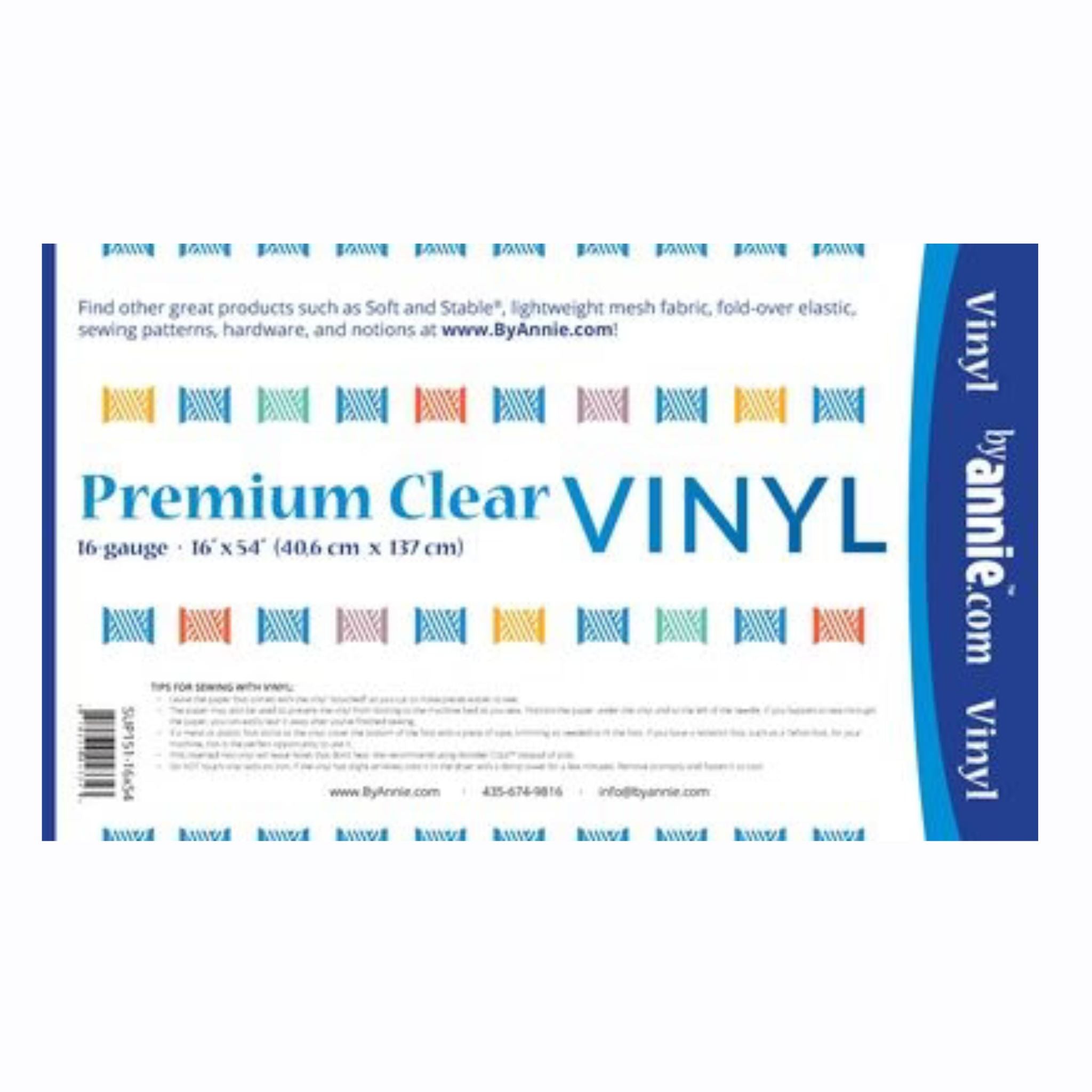 Premium Clear byannie Vinyl 16-guage