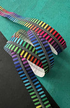 Rainbow stripe zipper tape from Sassafras Lane Design
