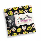 Freaky Familiars Charm Pack 5" Squares with Halloween-themed design on a black background