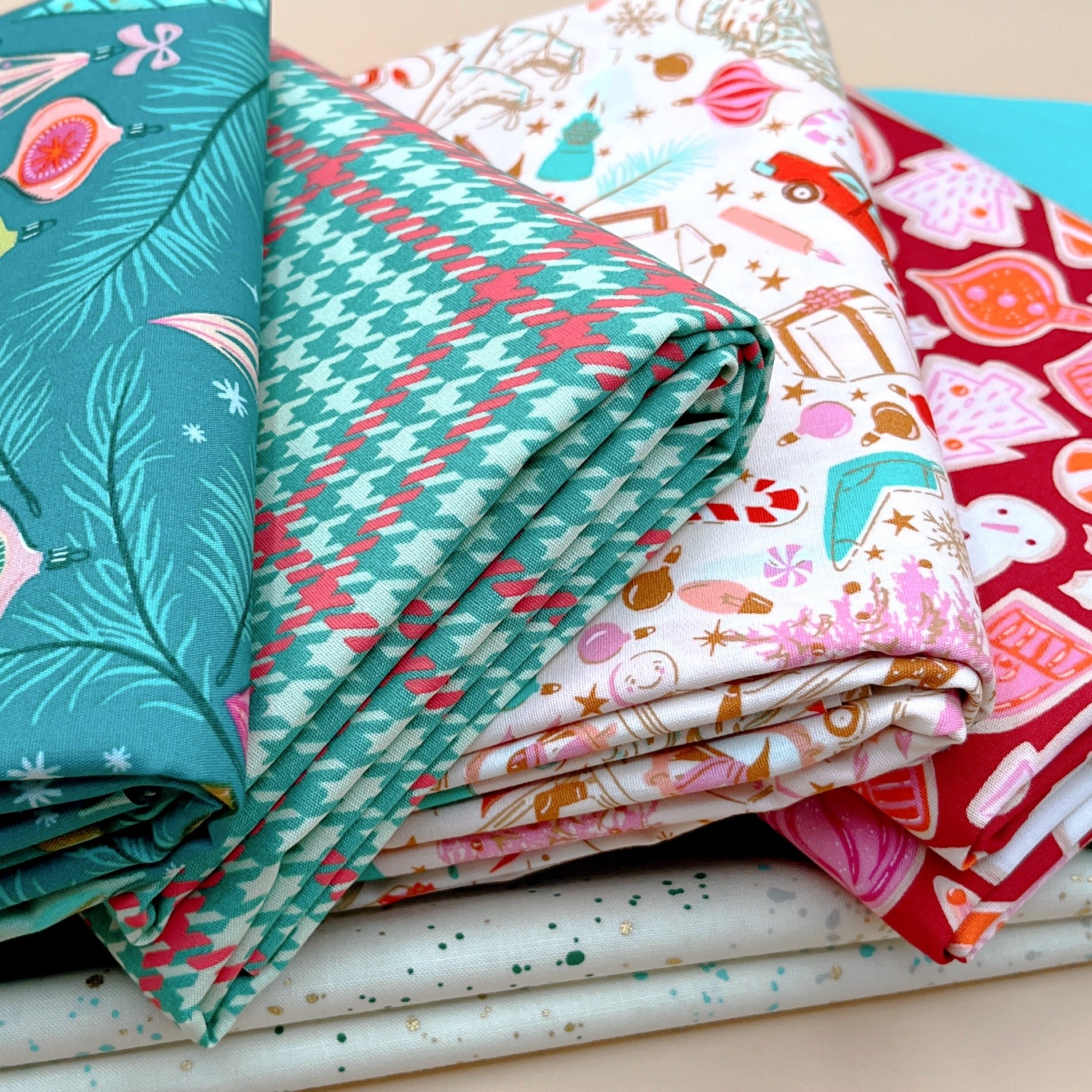 Snowflake Quilt Kit  pattern Modern Handcraft featuring Christmas in Color by Art Gallery Fabrics