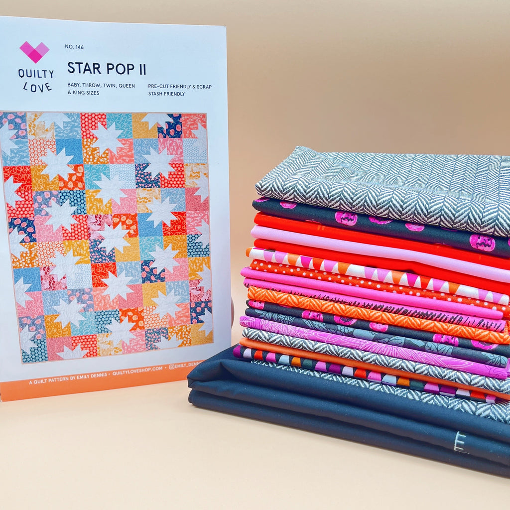 Star Pop II by Quilty Love and Enshadow Collection by Katarina Roccella for Art Gallery Fabrics