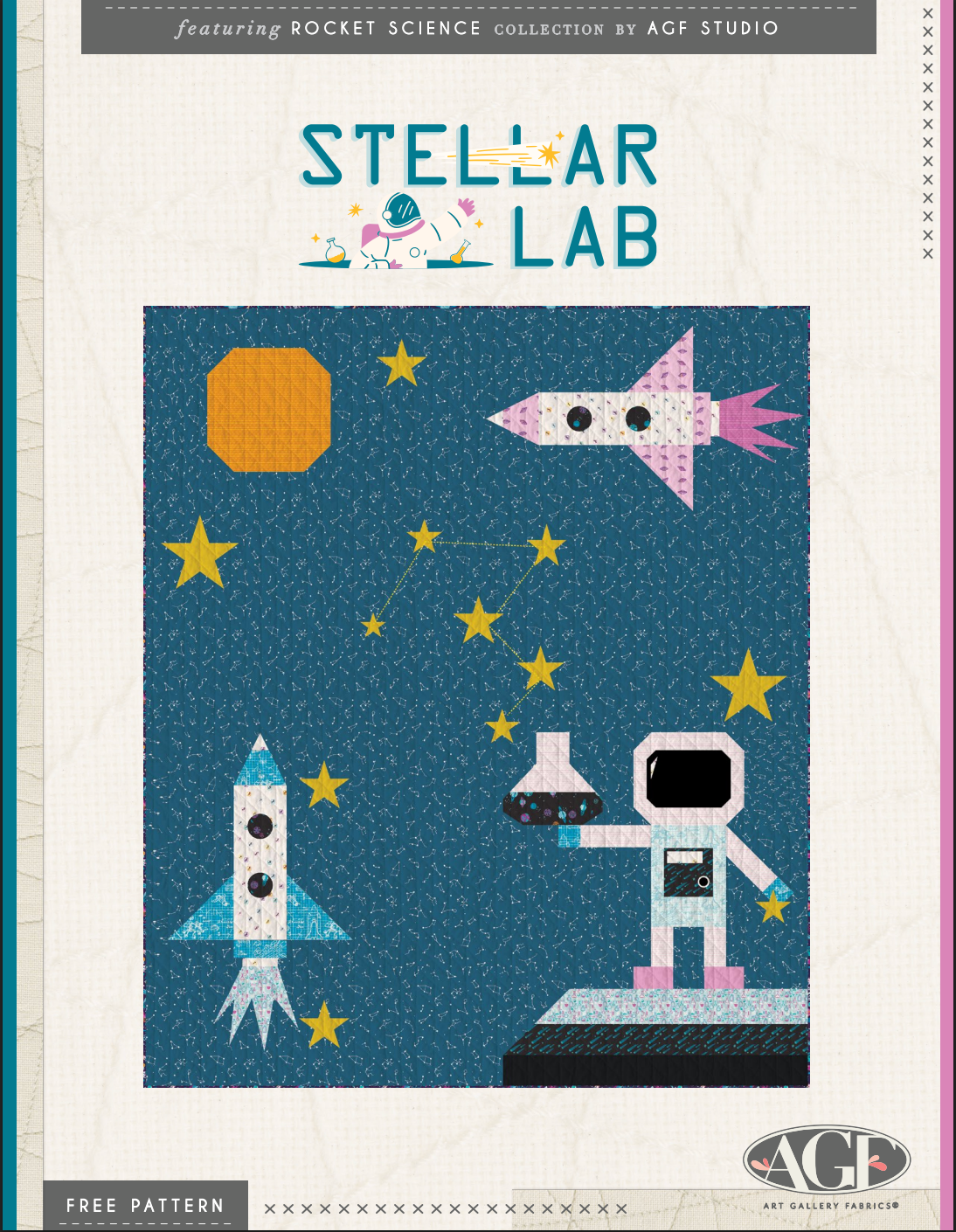 Stellar Lab Quilt Pattern by Art Gallery Fabrics Free PDF Pattern