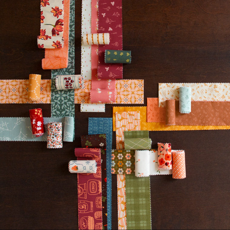 Summer Homestead 2 .5" Strips by Sewcial Bee Collective for Art gallery Fabrics