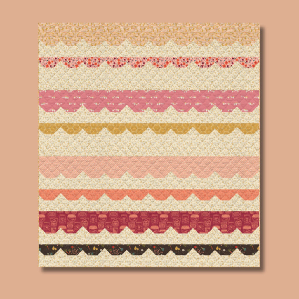 Sweet Scallops Quilt Kit Summer Homestead Collection by Art Gallery Fabrics
