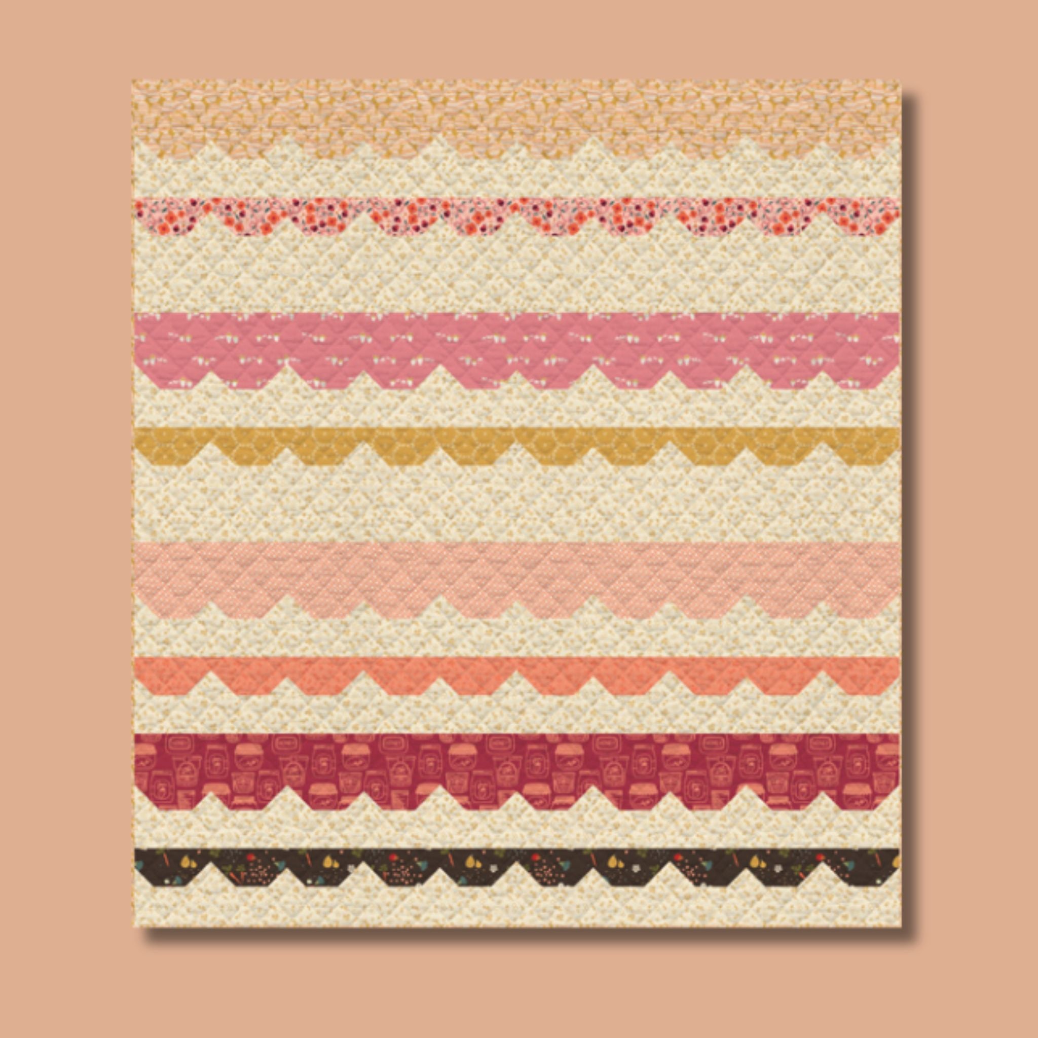 Sweet Scallops Quilt Kit Summer Homestead Collection by Art Gallery Fabrics