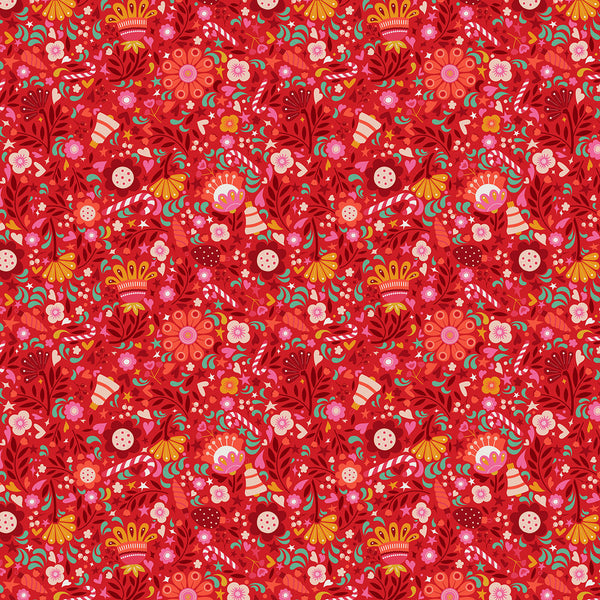 Candy Carnival from the Deck the Halls collection by Geetanjali Behera for Thread &amp; Ink Design