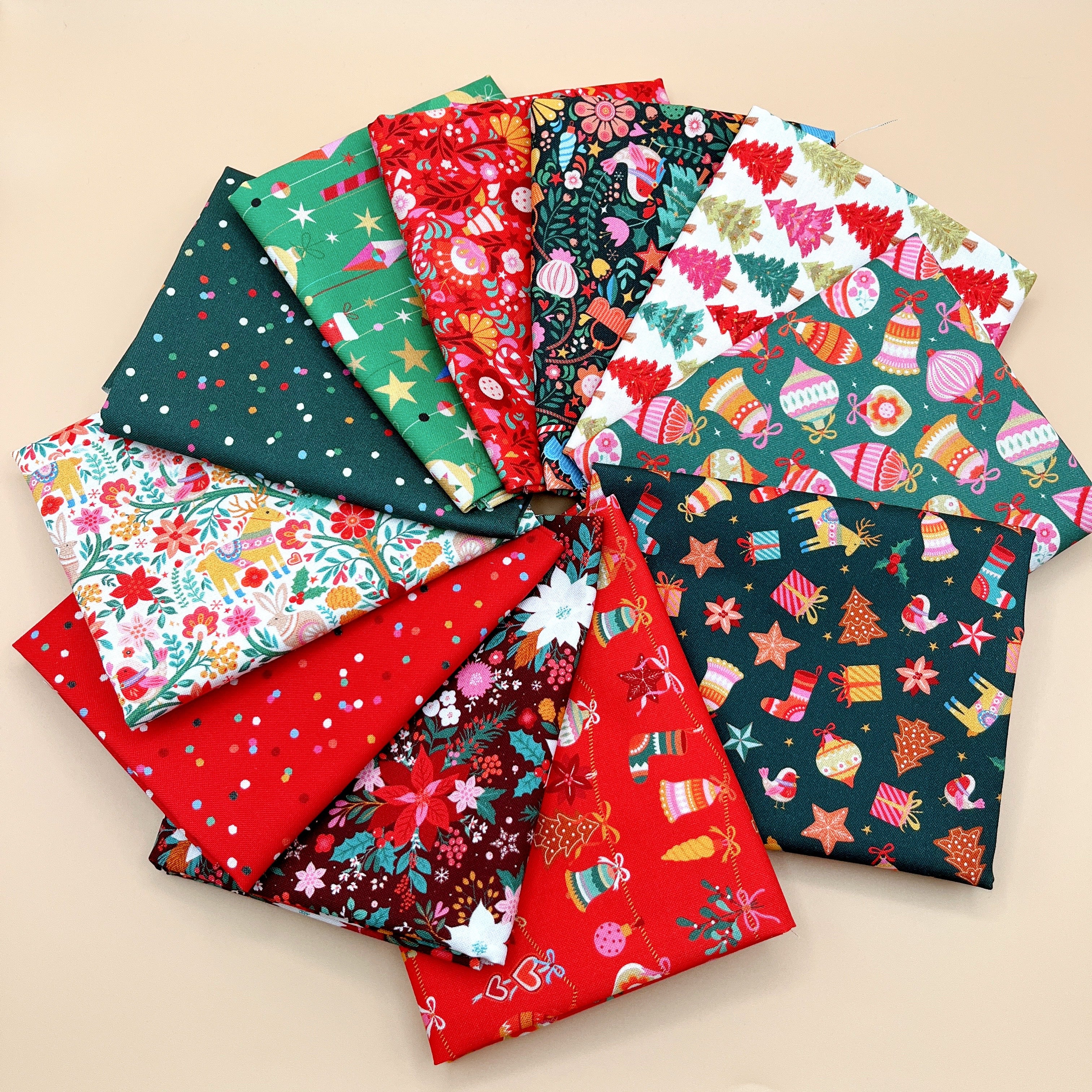 Deck the Halls Fat Quarter Bundle by Geetanjali Behera Thread & Ink