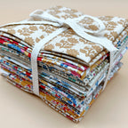 Tilda Fat 8th Bundle 10 pieces vintage prints Cream & Gold
