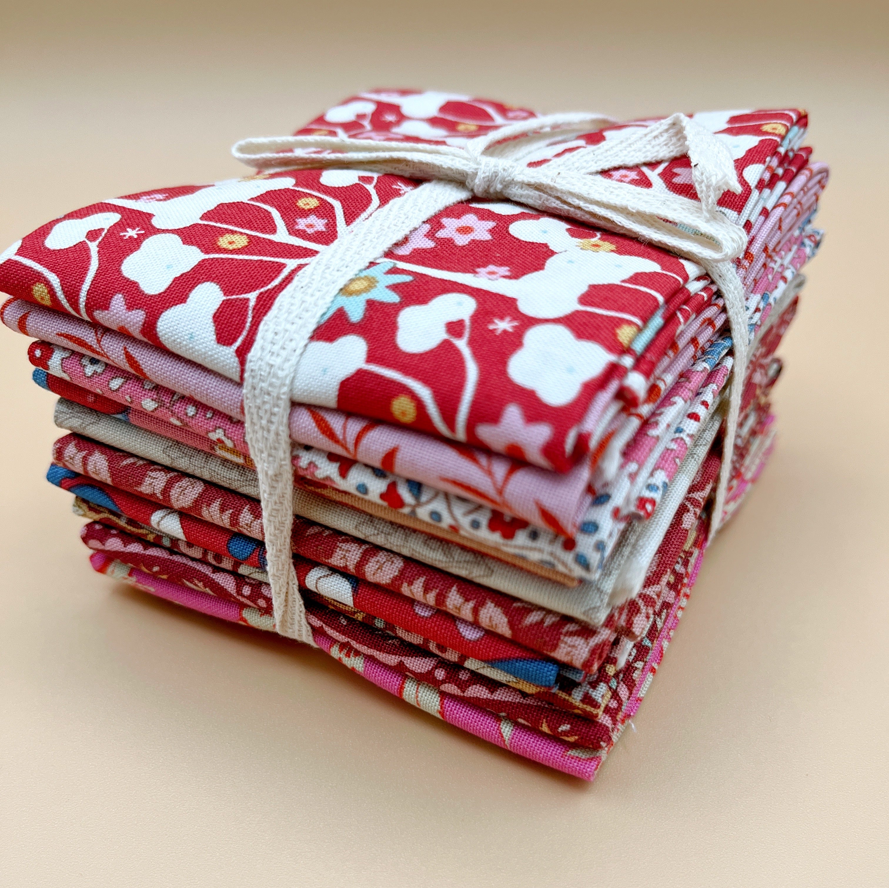 Tilda Red & Pink Prints  Fat 8th Bundle