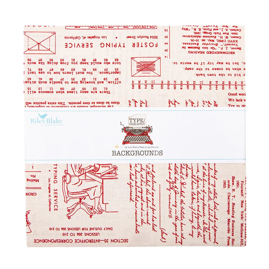 Type/ography Background by Lori Holt 10" stackers