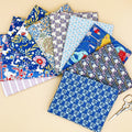 Tilda Vintage 10 pc Blue and Purple Fat Quarter Bundle
