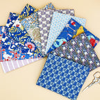 Tilda Vintage 10 pc Blue and Purple Fat Quarter Bundle