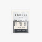 Pack of labels with 'circa 2026' text on a white background KATM Labels