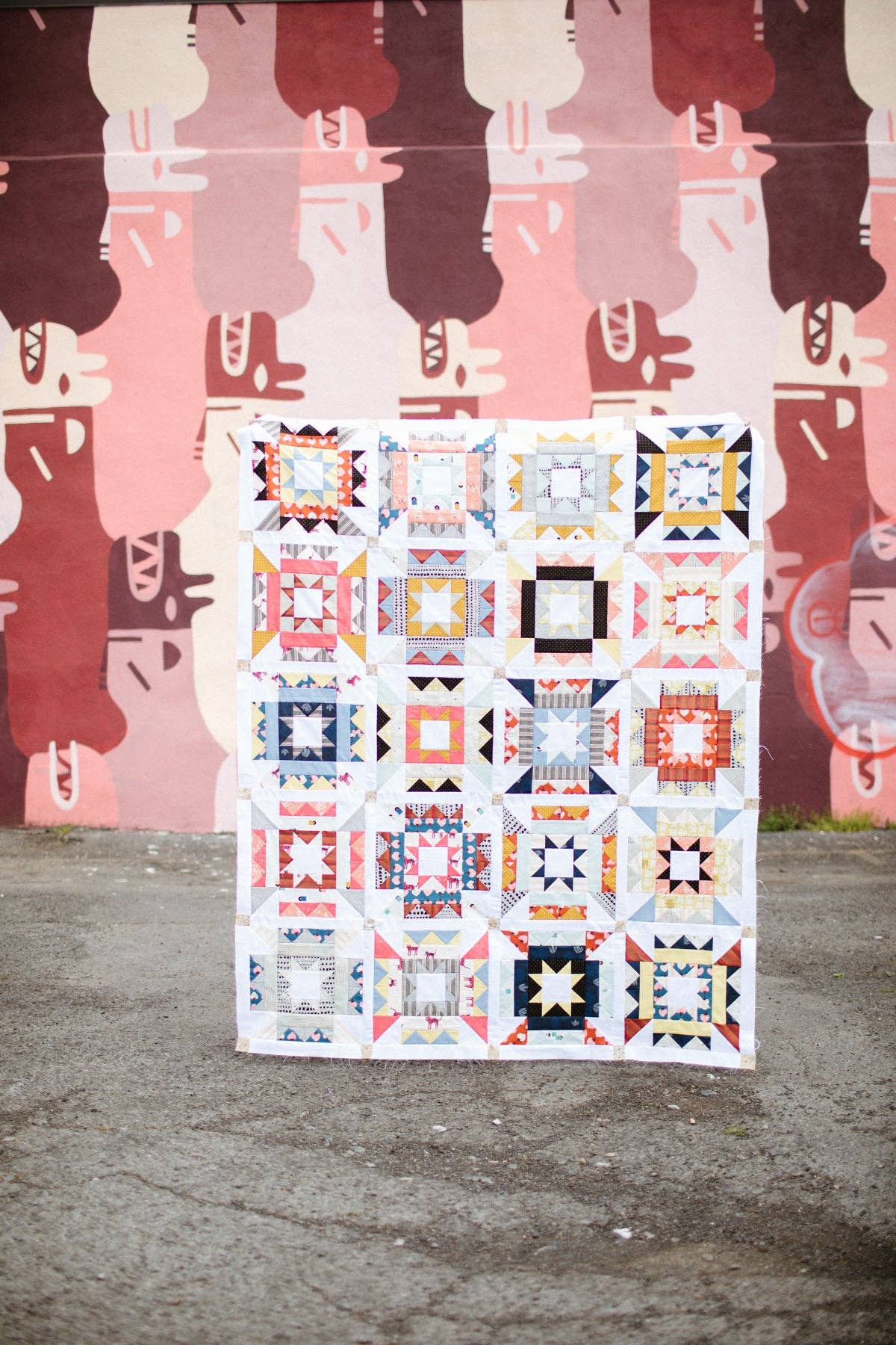 Nova Star Quilt Pattern by Then Came June | Modern Star Fat Quarter Quilt Pattern