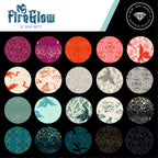 Grid of prints in the Fireglow collection by Sarah Watts for Ruby Star Society