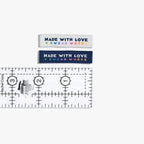 KATM Woven Labels 'Made with Love' text on a white background