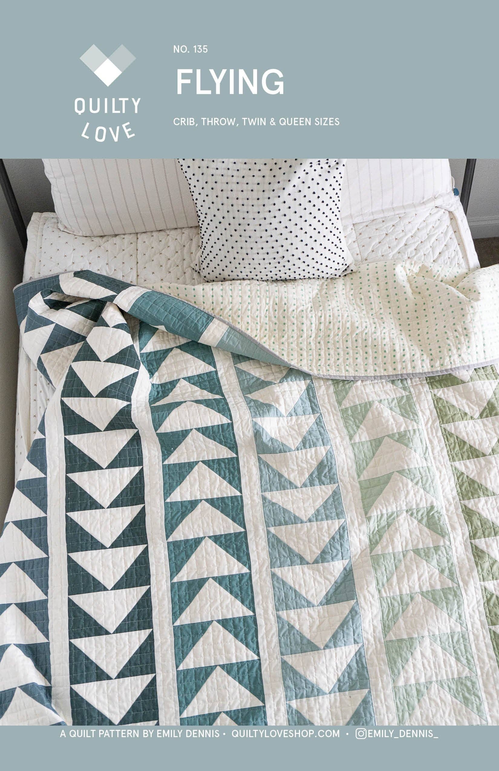 Flying Quilt Pattern by Quilty Love | Modern Flying Geese Quilt Pattern