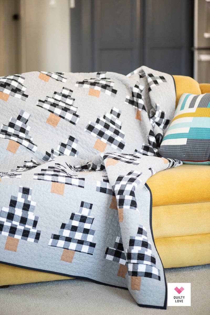 Quilty Trees Quilt Pattern by Quilty Love | Modern Tree Quilt Pattern