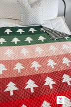 Tree Rows Quilt Pattern by Quilty Love | Modern Christmas Tree Quilt Pattern