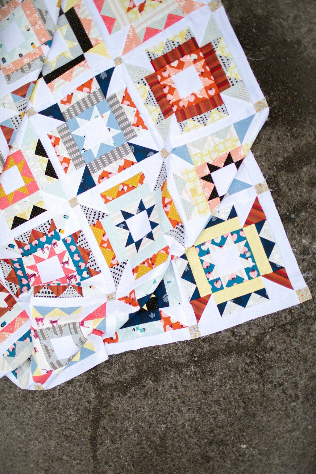 Nova Star Quilt Pattern by Then Came June | Modern Star Fat Quarter Quilt Pattern