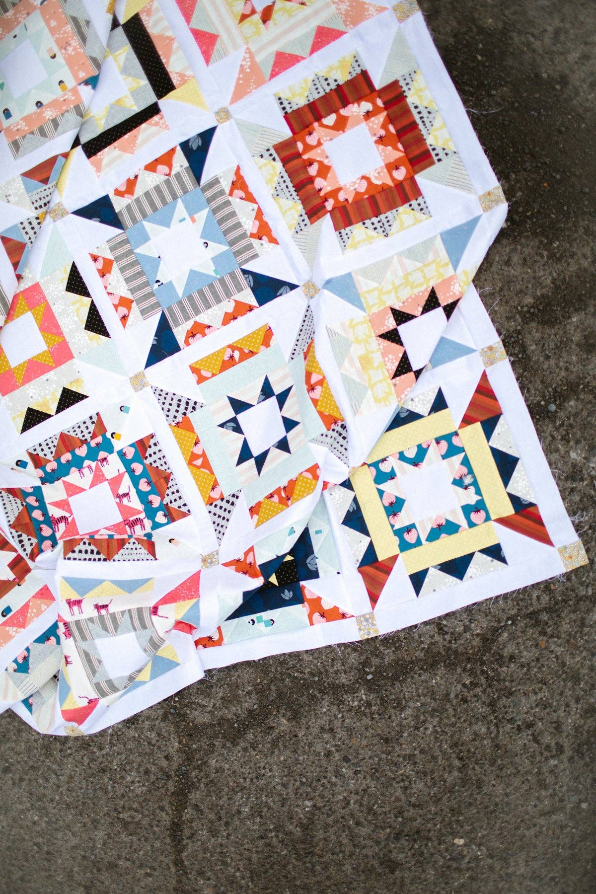 Nova Star Quilt Pattern by Then Came June | Modern Star Fat Quarter Quilt Pattern