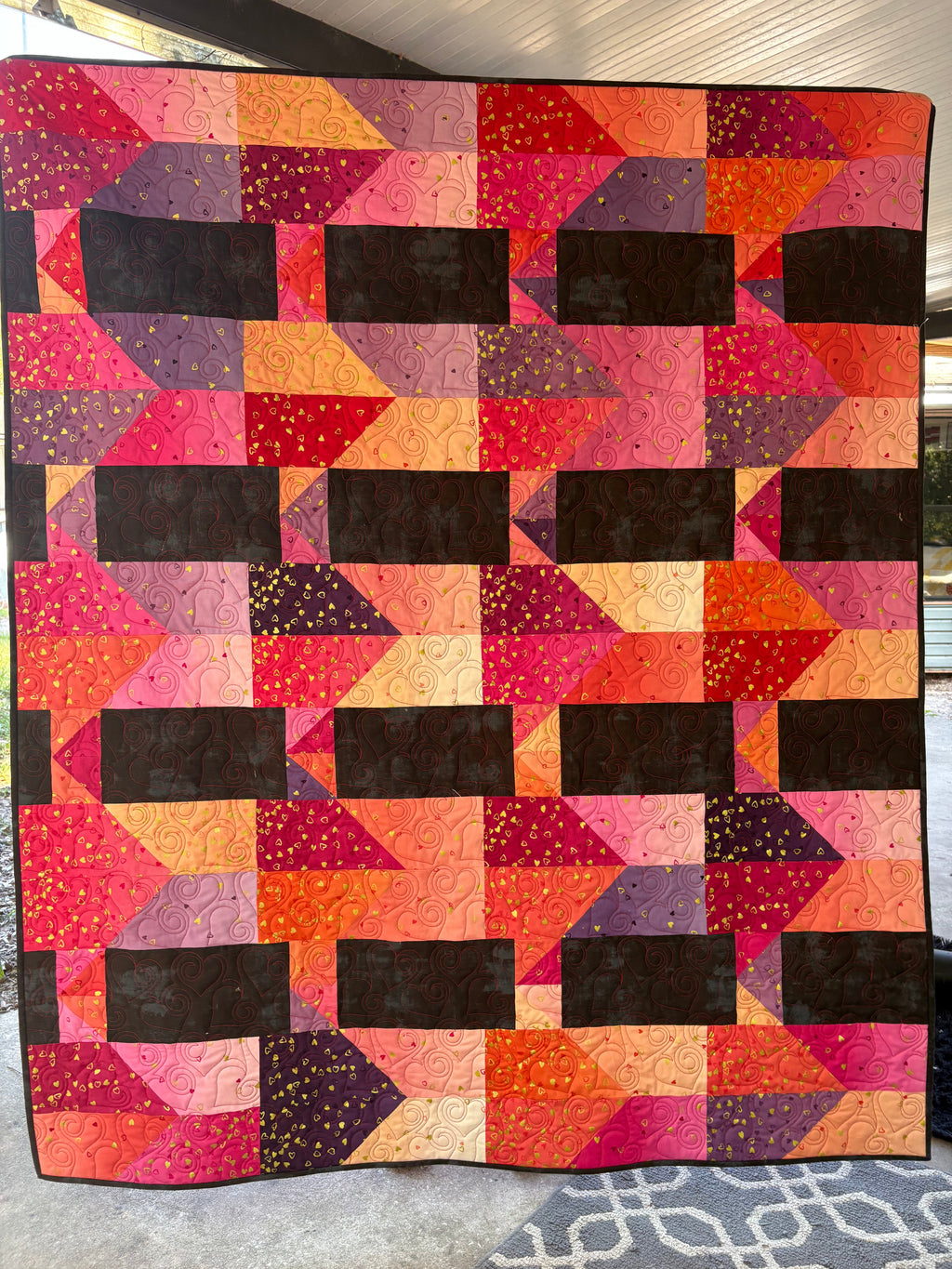 cupids arrow finished quilt