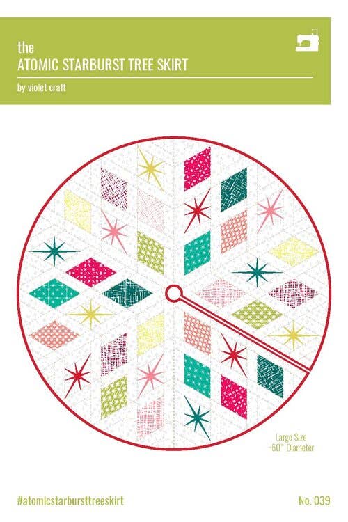 The Atomic Starburst Tree Skirt Pattern - Violet Craft