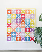 Quilt made with Mod Dreams Quilt Pattern by Cotton and Joy Patterns