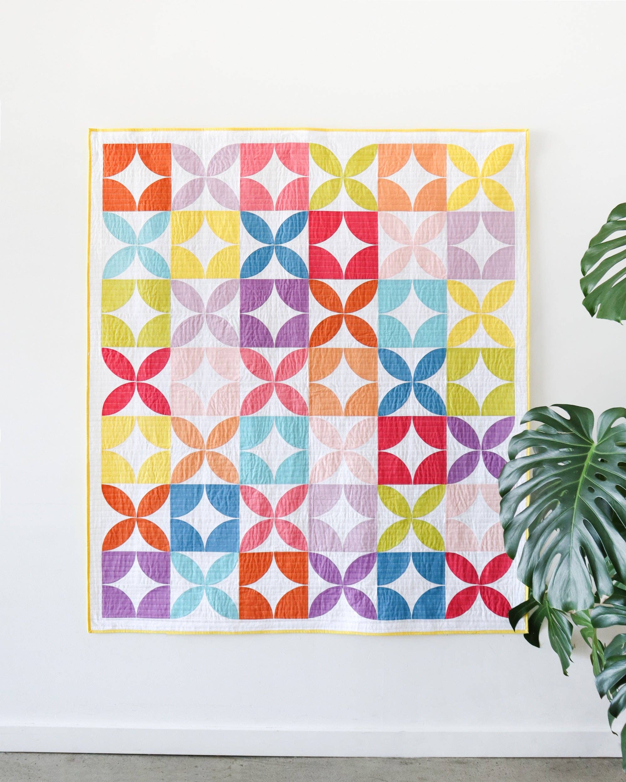 Quilt made with Mod Dreams Quilt Pattern by Cotton and Joy Patterns