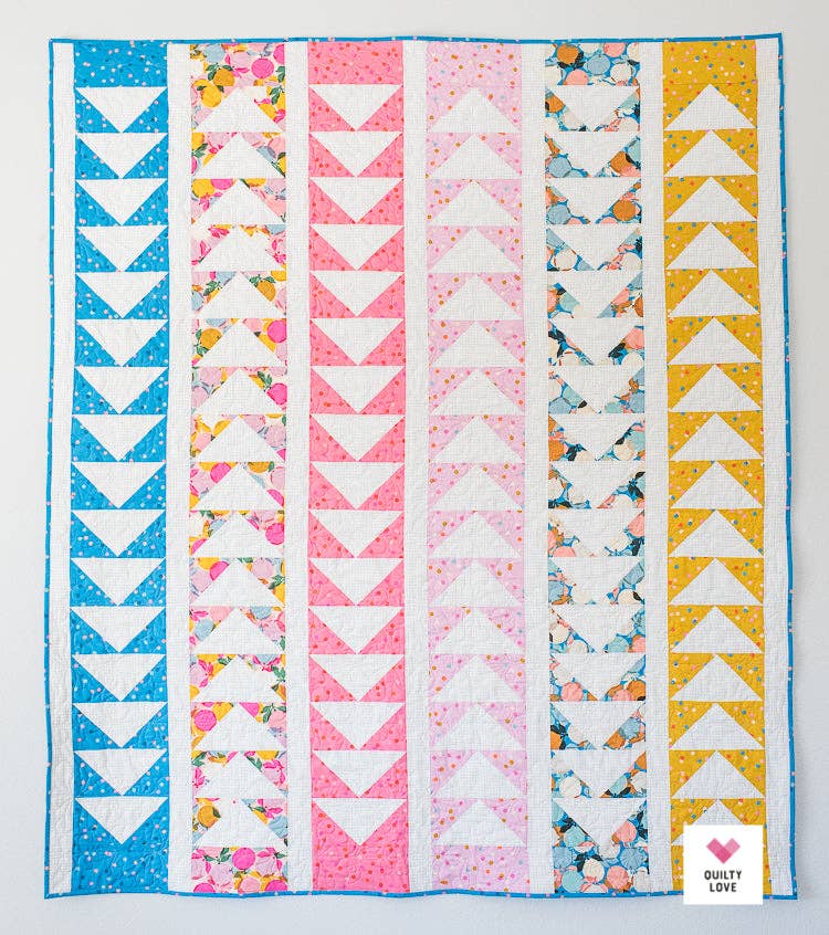 Flying Quilt Pattern by Quilty Love | Modern Flying Geese Quilt Pattern