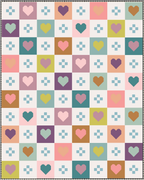 Cozy Checkered Hearts Quilt Pattern by Quilty Love | Heart Quilt & Fat Quarter Pattern