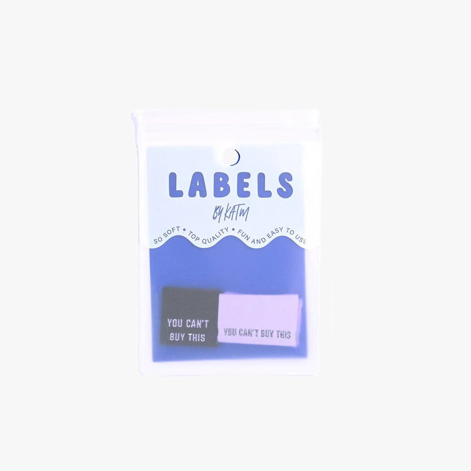 You Can't Buy This (Metallic) Woven Labels in sleek packaging by KATM.