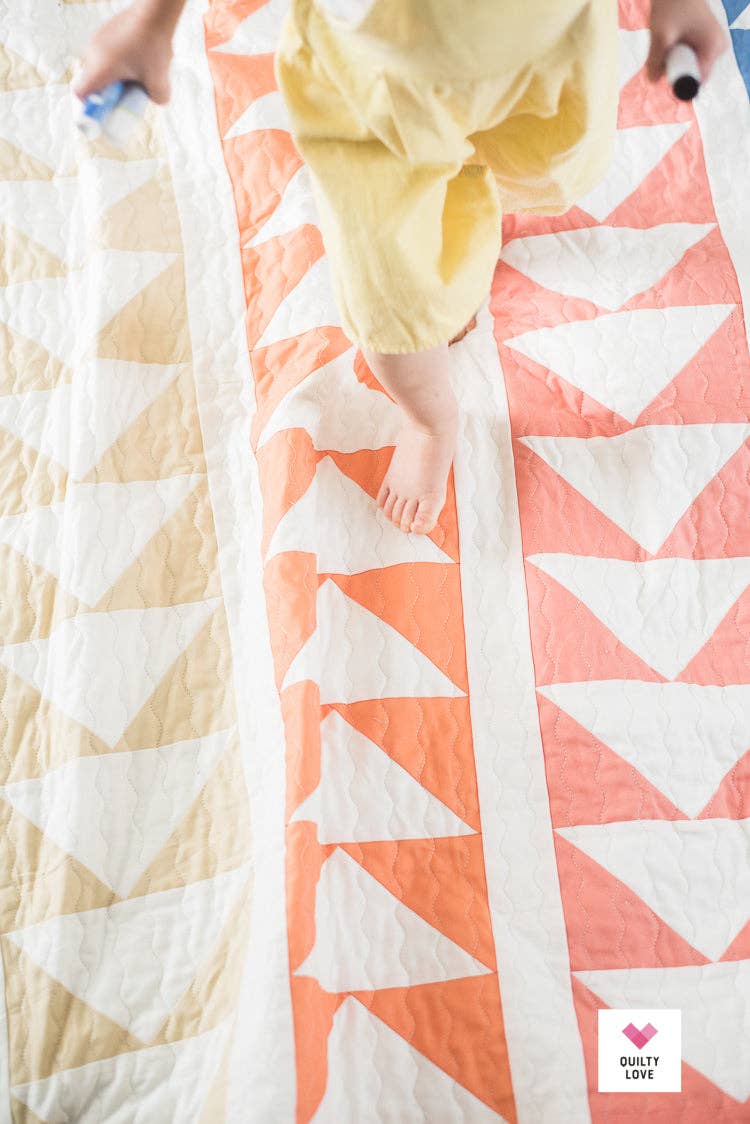 Flying Quilt Pattern by Quilty Love | Modern Flying Geese Quilt Pattern