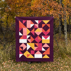 Geometric style quilt made with The Home Street Quilt Pattern by The Blanket Statement Quilt Company