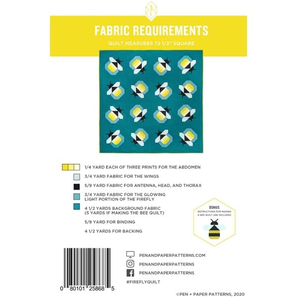 Firefly Quilt by Pen + Paper Patterns