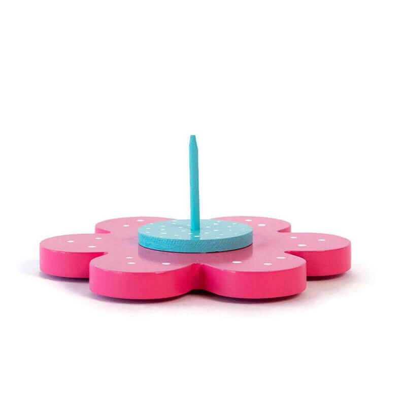 flower spindle in pink by doohikey designs