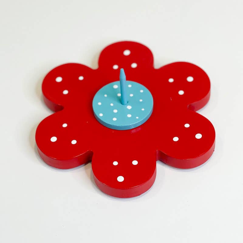 flower spindle in red by doohikey designs