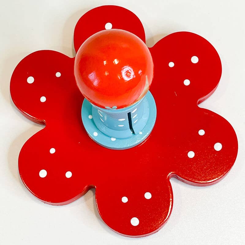flower spindle in red by doohikey designs