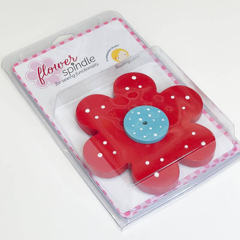 flower spindle in red by doohikey designs