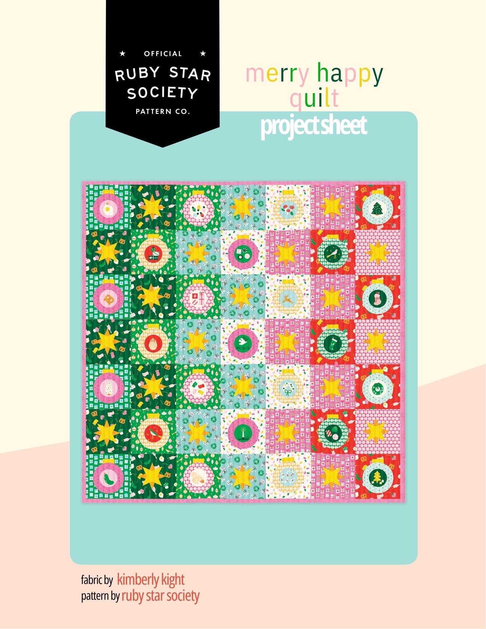 RSS Merry Happy Quilt Pattern - Free PDF Download - Ruby Star Society
