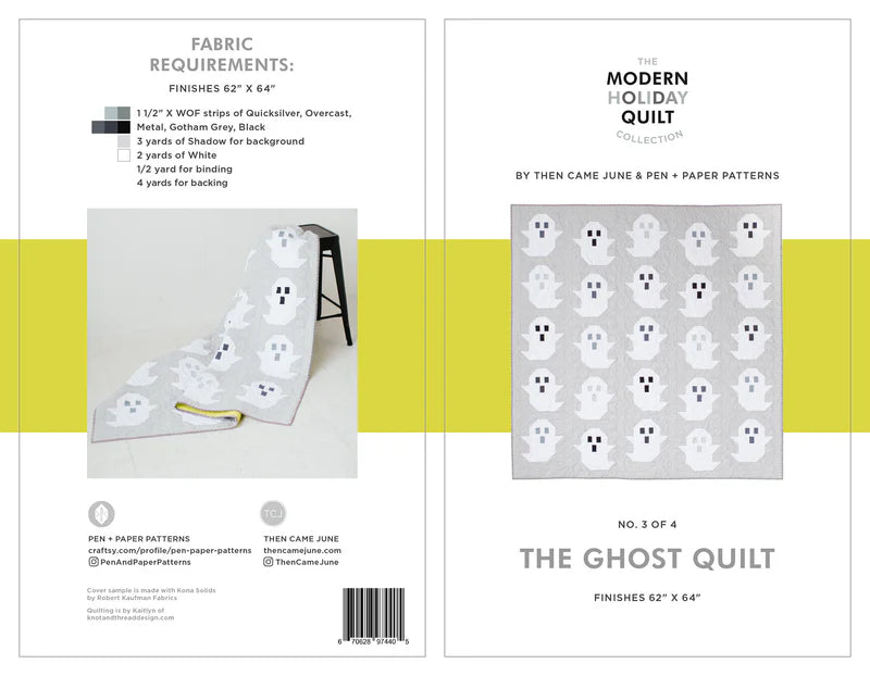 Ghost Quilt Pattern - Printed