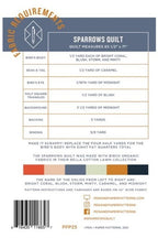 Fabric Requirements page for Sparrows Quilt pattern by Pen + Paper Patterns